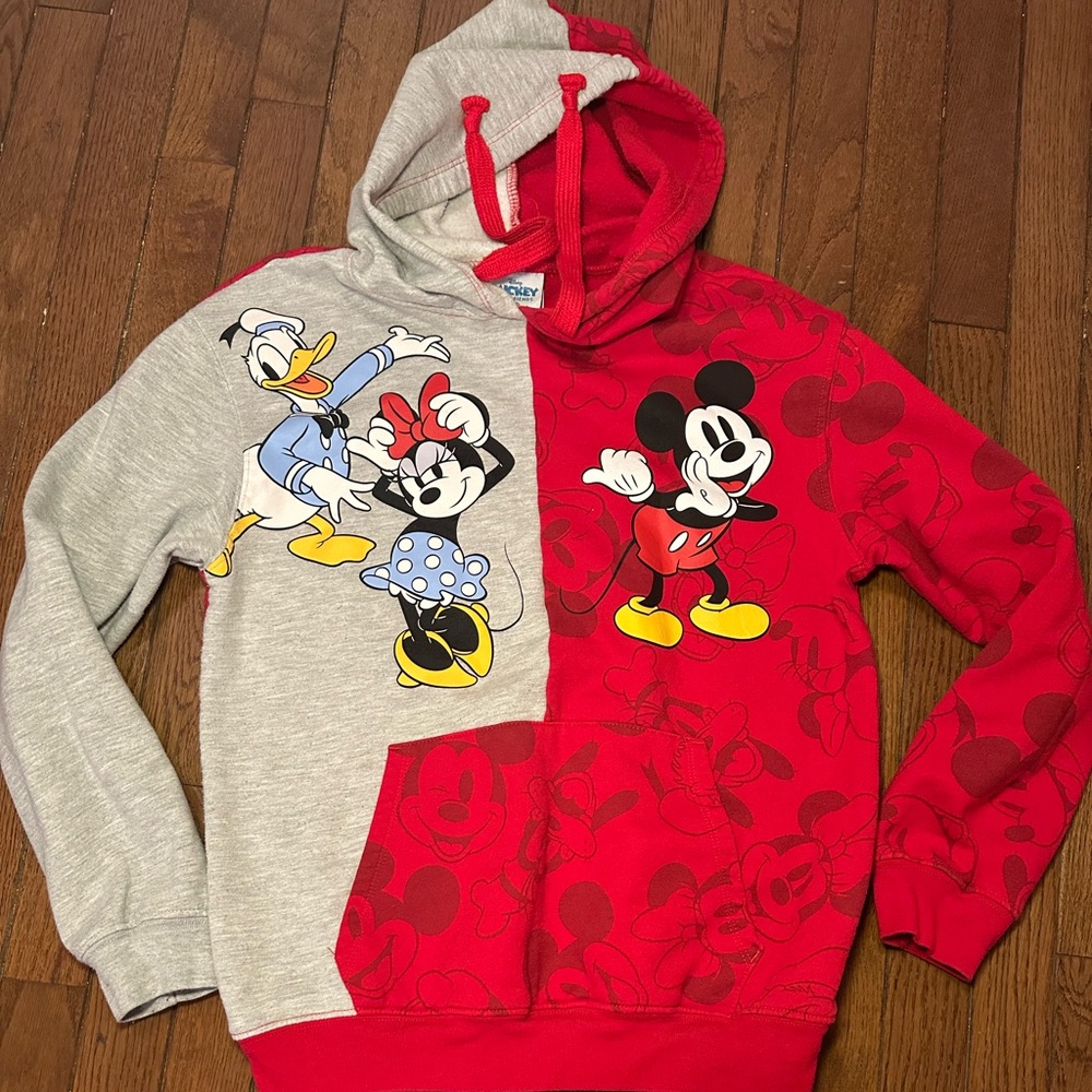 Disney Mickey & Friends Color Block Hoodie – Size [M7-9Juniors]unisex